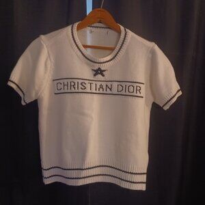 Dior Logo Short Sleeve Knit Sweater Size S - Never worn, No tags